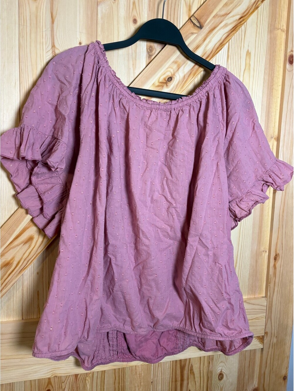 Maurices Mauve Embroidered Bohemian Style Blouse Size 2X - Picture 6 of 10